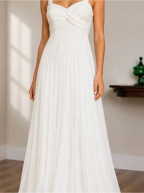 San Patrick (Pronovias Group) Chiffon Empire Waist Bridal Gown